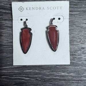 Kendra Scott Red Arrowhead Earrings